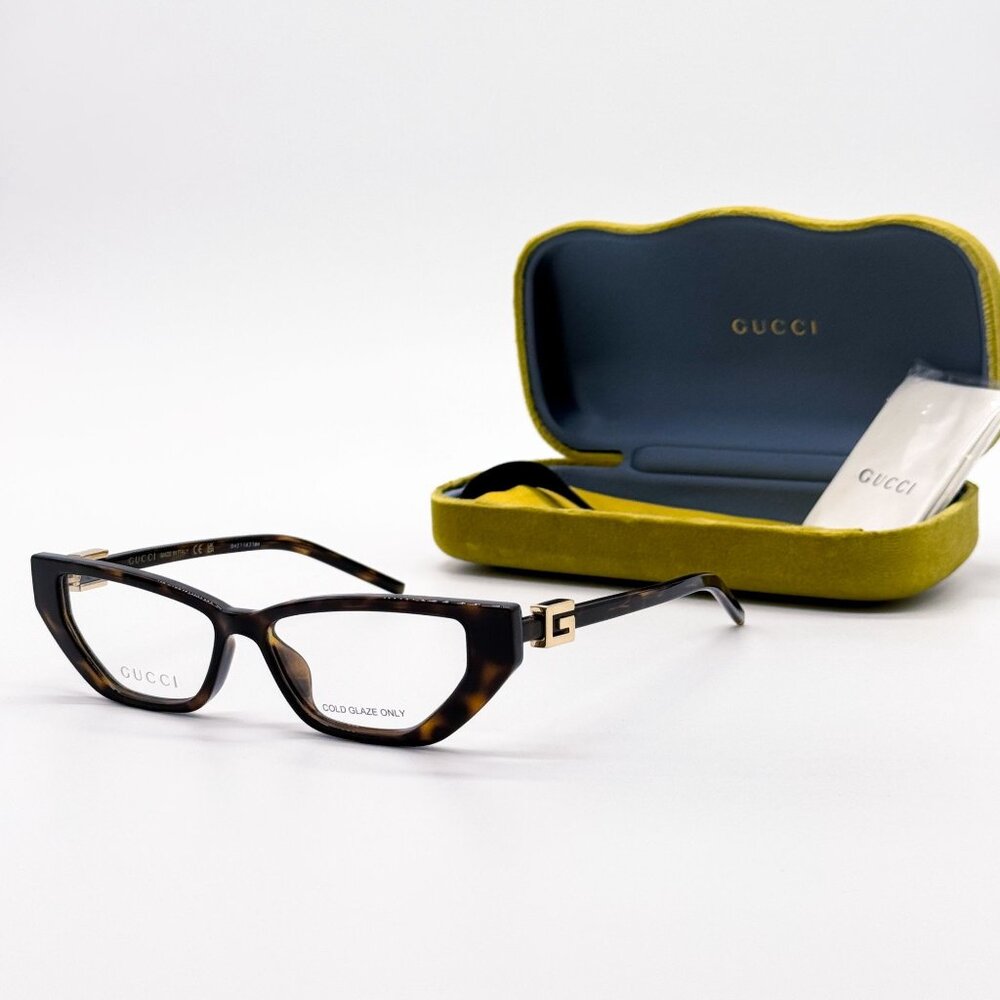 NEW GUCCI GG1683O 003 EYEGLASSES WOMEN HAVANA EYEWEAR